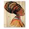 Designart - African American Woman with Turban I - Modern Print on Natural Pine Wood